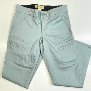 Democracy Ab Technology Cargo Skinny Ankle Jeans Sz 6 Light Green Stretch Denim